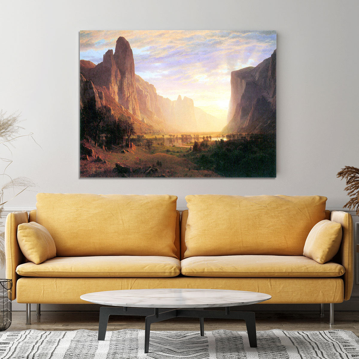 Yosemite Valley 3 by Bierstadt Canvas Print or Poster - Canvas Art Rocks - 4