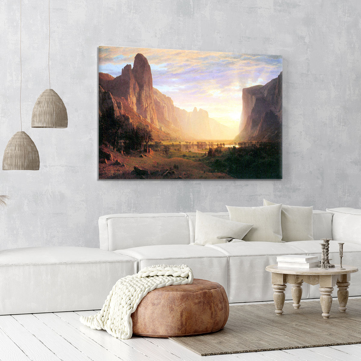 Yosemite Valley 3 by Bierstadt Canvas Print or Poster - Canvas Art Rocks - 6