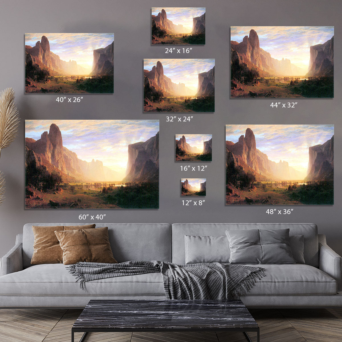 Yosemite Valley 3 by Bierstadt Canvas Print or Poster - Canvas Art Rocks - 7