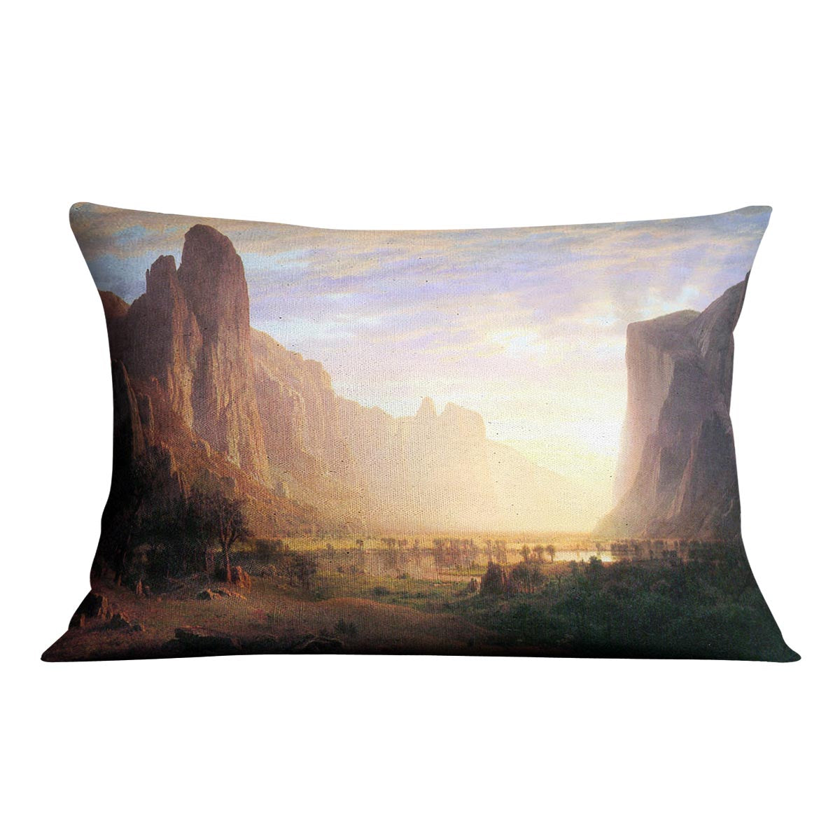 Yosemite Valley 3 by Bierstadt Cushion - Canvas Art Rocks - 4