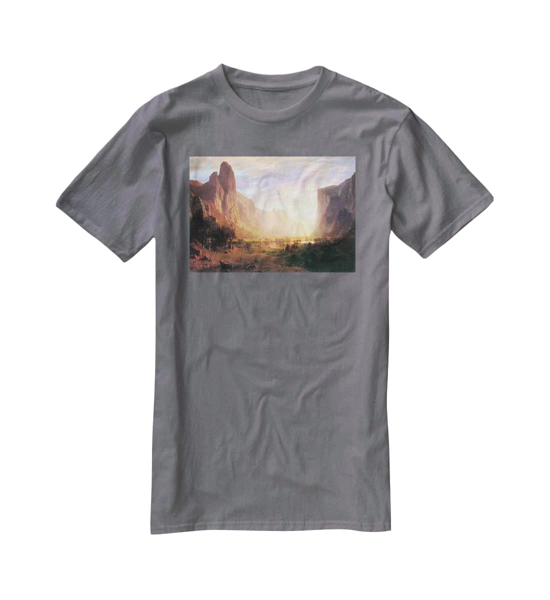 Yosemite Valley 3 by Bierstadt T-Shirt - Canvas Art Rocks - 3
