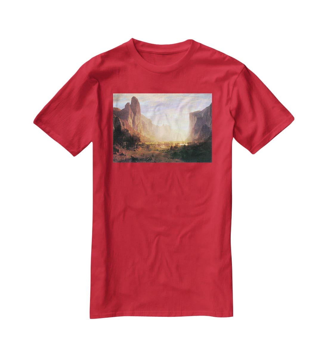 Yosemite Valley 3 by Bierstadt T-Shirt - Canvas Art Rocks - 4