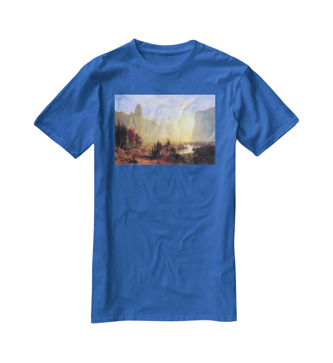 Yosemite Valley by Bierstadt T-Shirt - Canvas Art Rocks - 2