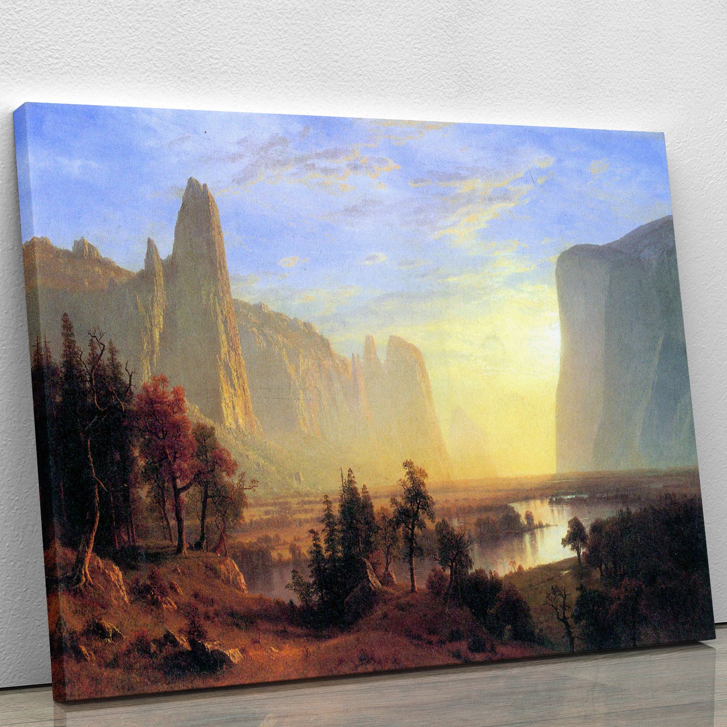 Yosemite Valley by Bierstadt Canvas Print or Poster - Canvas Art Rocks - 1