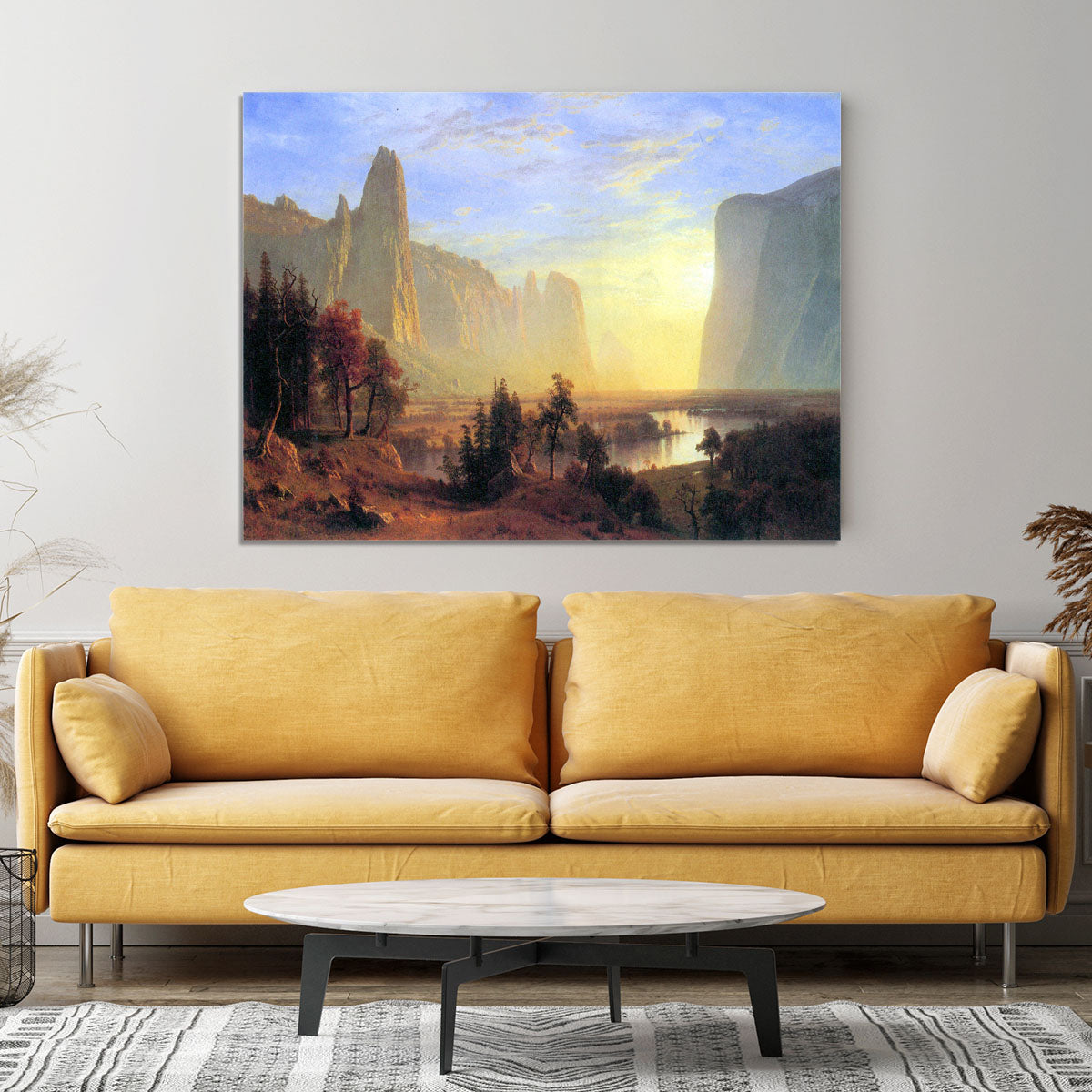 Yosemite Valley by Bierstadt Canvas Print or Poster - Canvas Art Rocks - 4