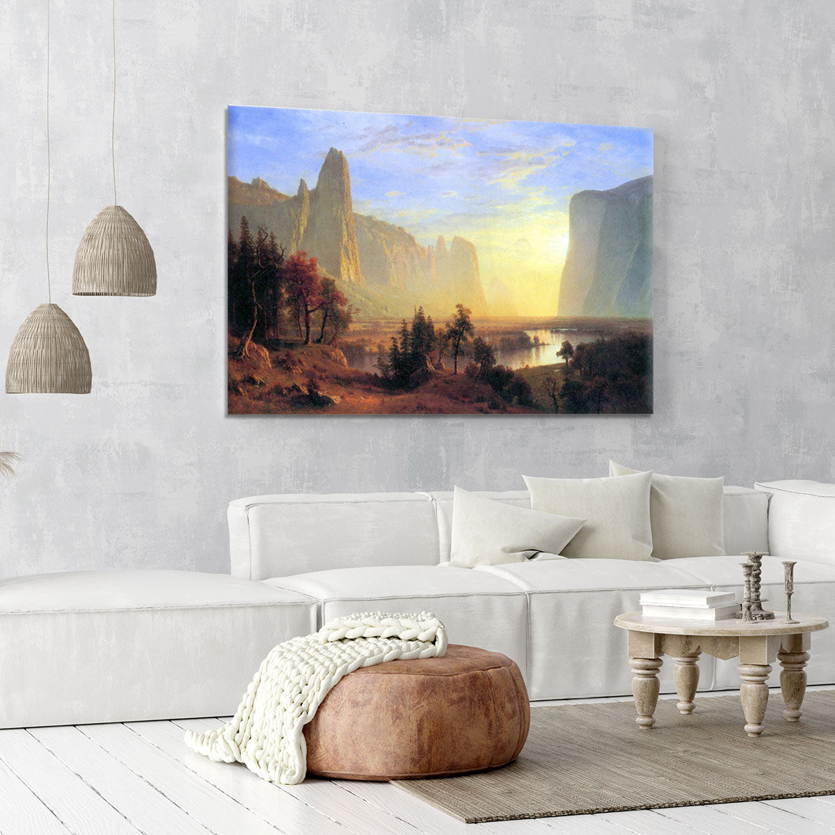 Yosemite Valley by Bierstadt Canvas Print or Poster - Canvas Art Rocks - 6