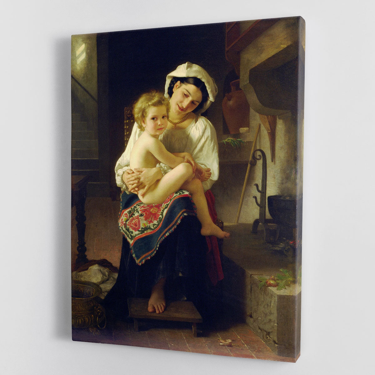 Young Mother Gazing At Her Child By Bouguereau Canvas Print or Poster - Canvas Art Rocks - 1