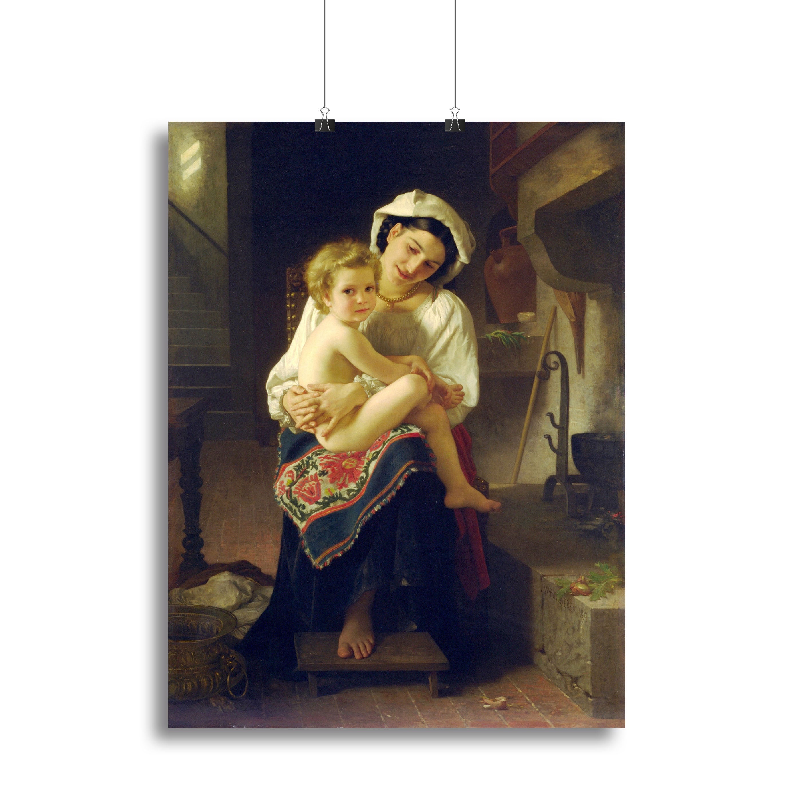 Young Mother Gazing At Her Child By Bouguereau Canvas Print or Poster - Canvas Art Rocks - 2