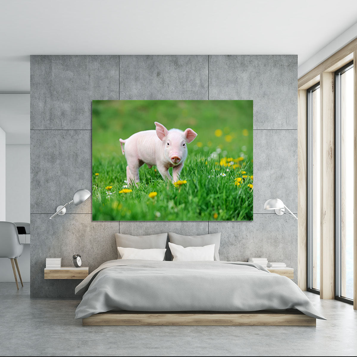 Young funny pig Canvas Print or Poster - Canvas Art Rocks - 5