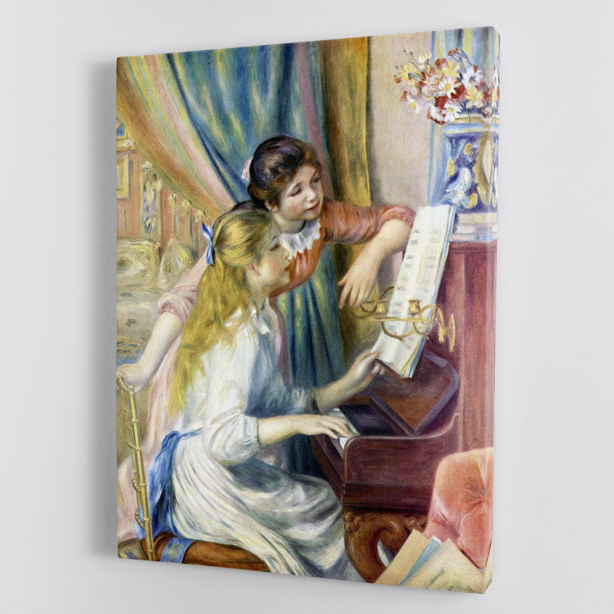 Young girls at the piano 3 by Renoir Canvas Print or Poster - Canvas Art Rocks - 1
