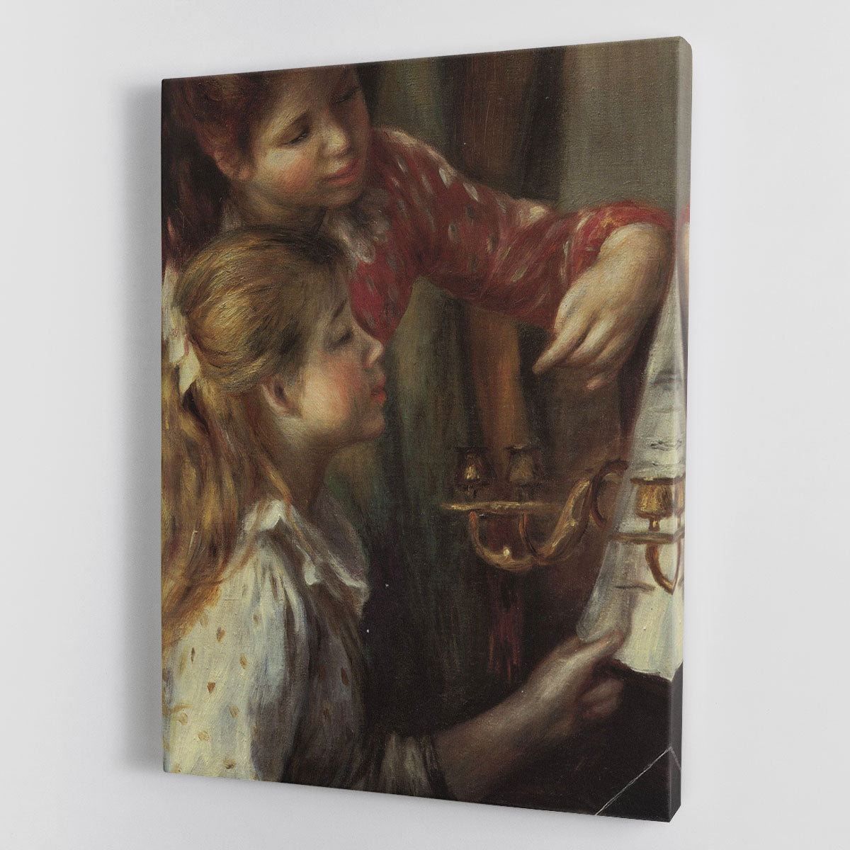 Young girls at the piano Detail by Renoir Canvas Print or Poster - Canvas Art Rocks - 1