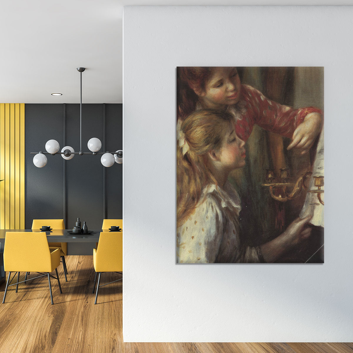 Young girls at the piano Detail by Renoir Canvas Print or Poster - Canvas Art Rocks - 4