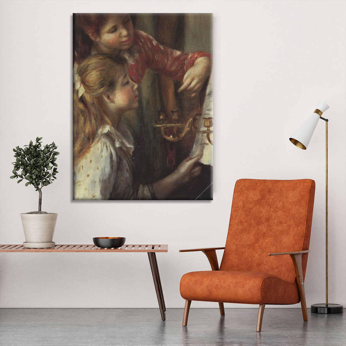 Young girls at the piano Detail by Renoir Canvas Print or Poster - Canvas Art Rocks - 6