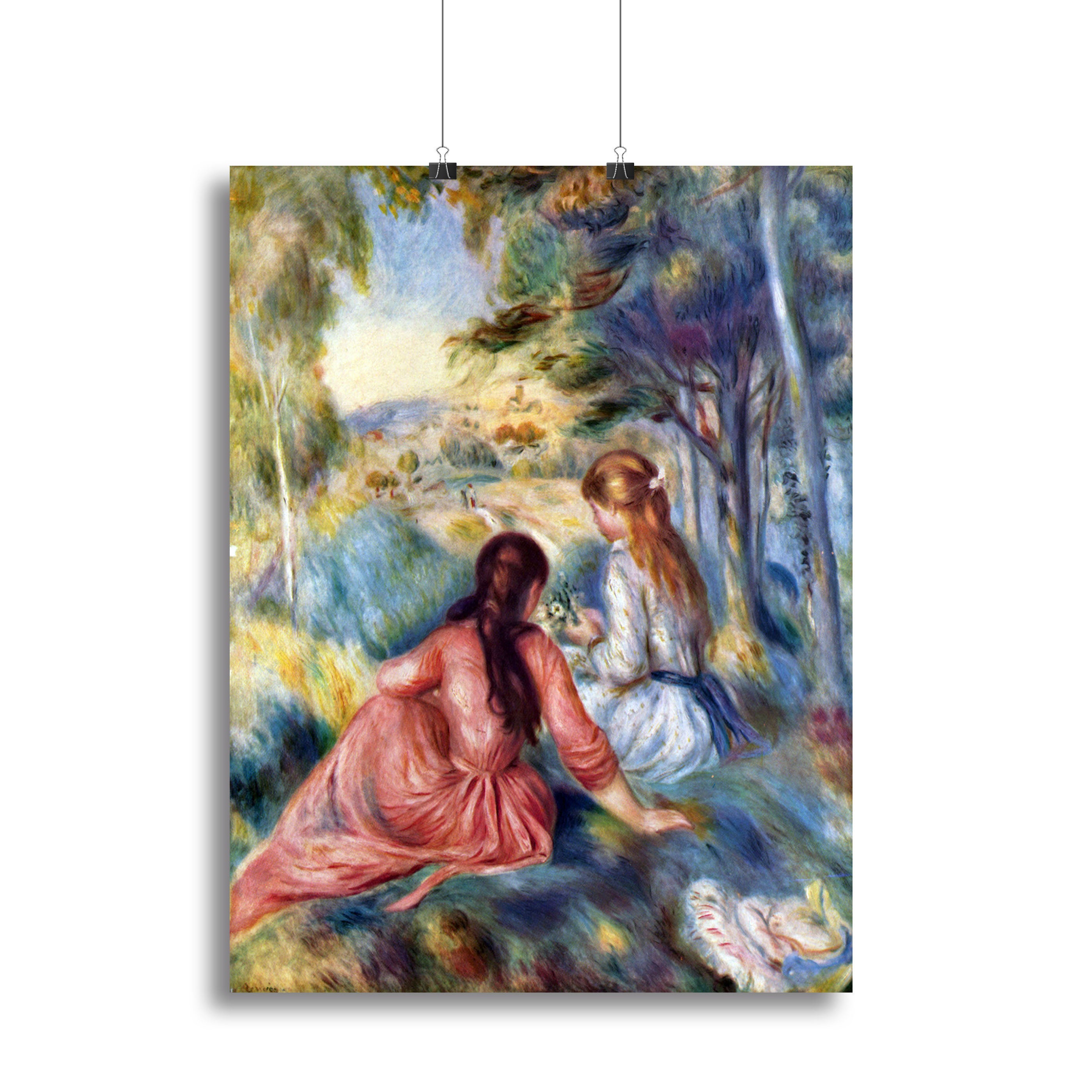 Young girls in the meadow by Renoir Canvas Print or Poster - Canvas Art Rocks - 2