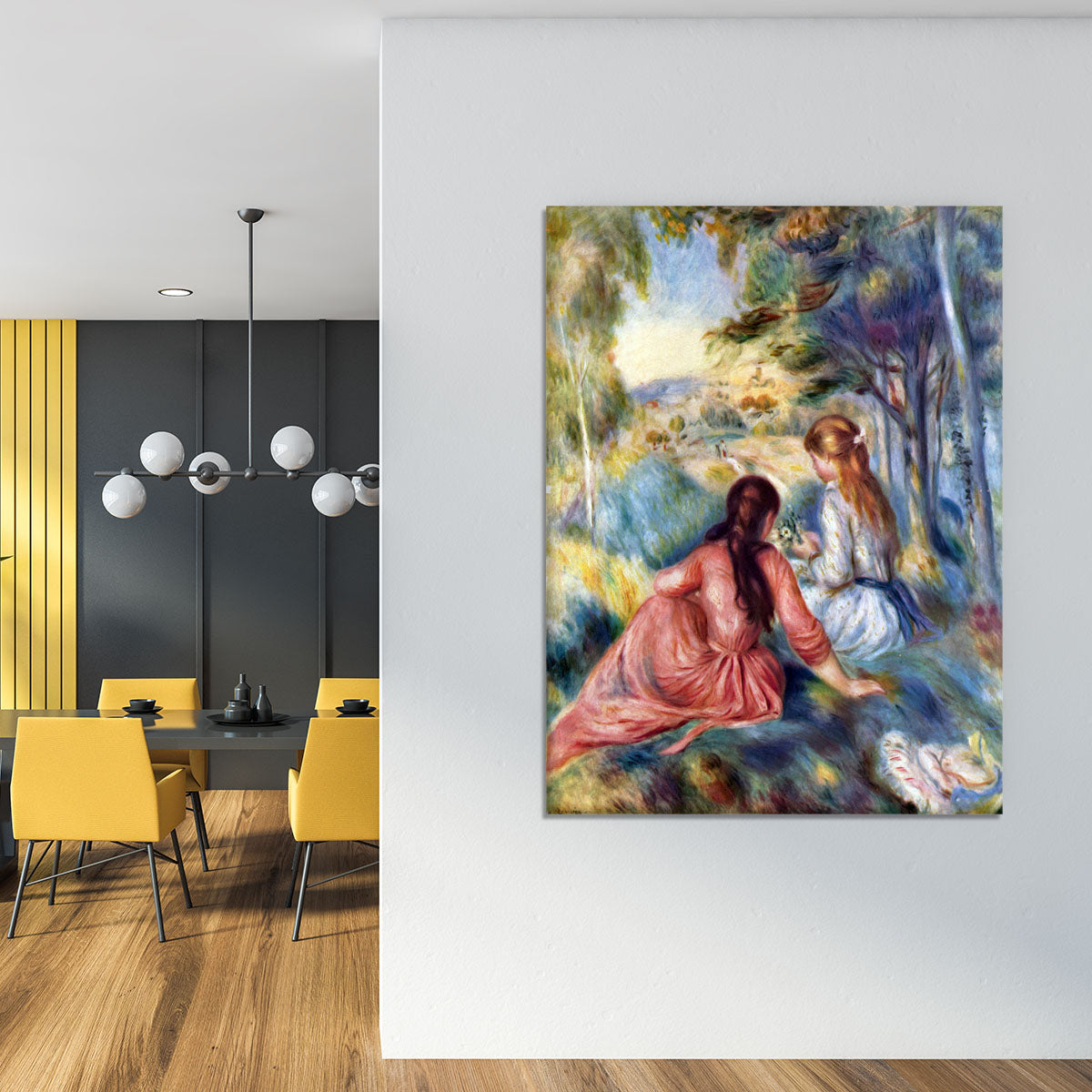 Young girls in the meadow by Renoir Canvas Print or Poster - Canvas Art Rocks - 4