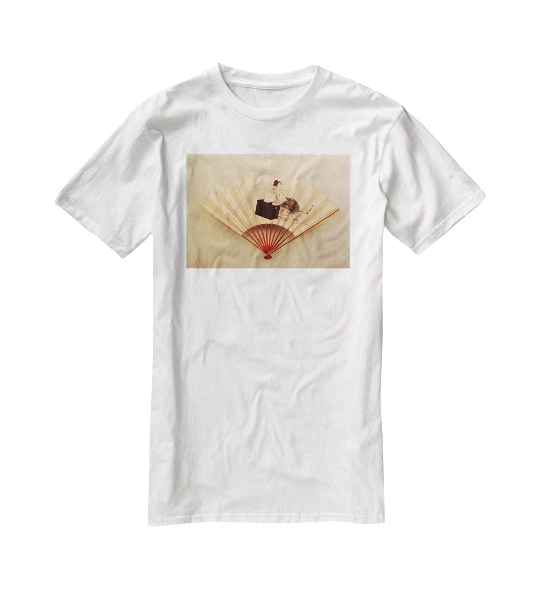 Young lady by Hokusai T-Shirt - Canvas Art Rocks - 5