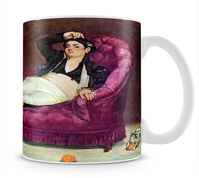 Young woman in Spanish dress by Manet Mug - Canvas Art Rocks - 1