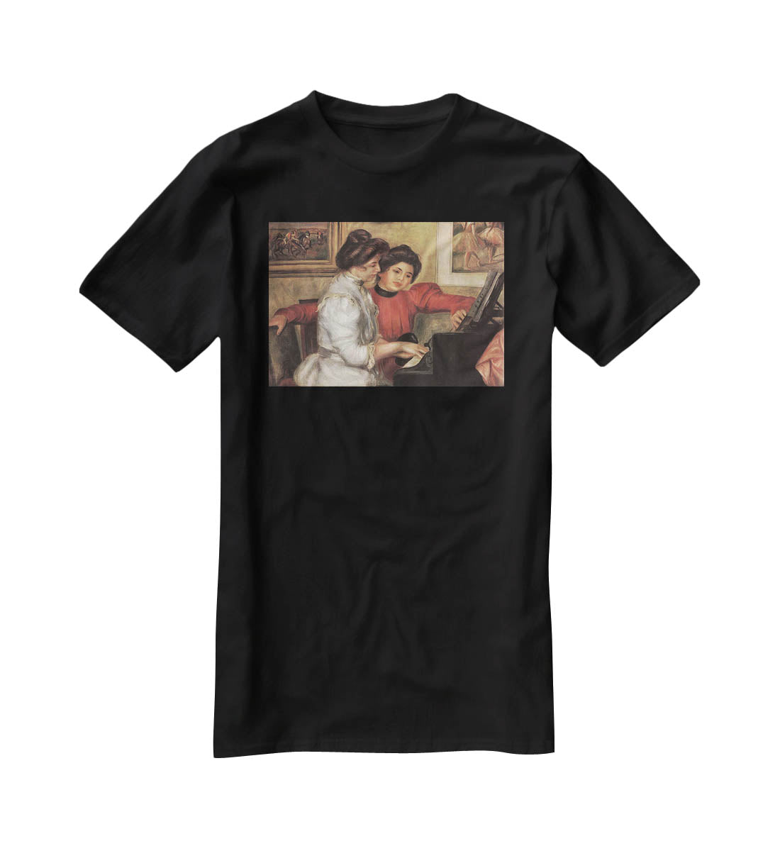 Yvonne and Christine Lerolle at the piano by Renoir T-Shirt - Canvas Art Rocks - 1