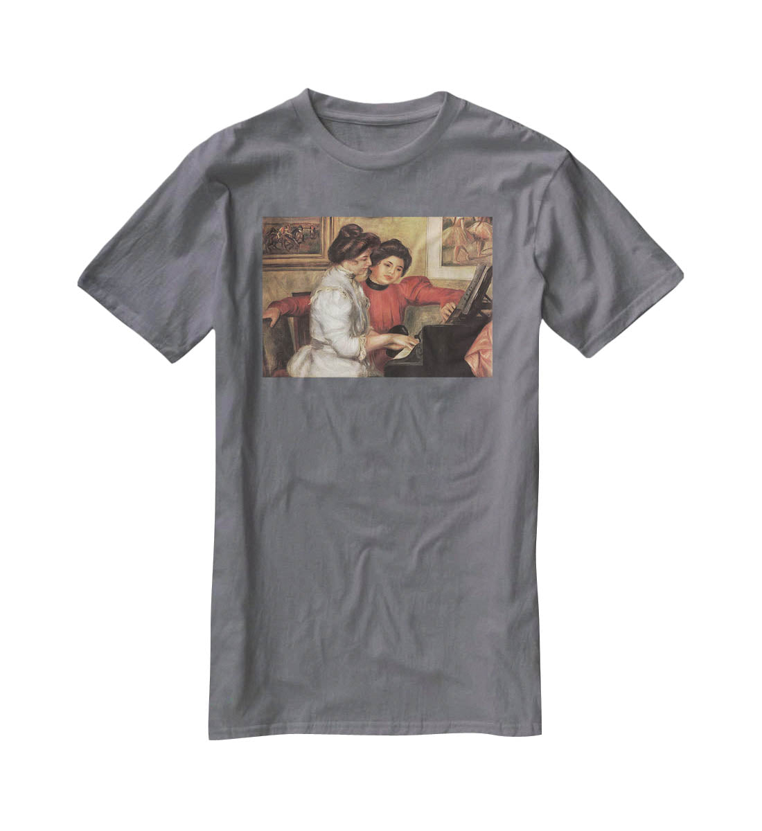 Yvonne and Christine Lerolle at the piano by Renoir T-Shirt - Canvas Art Rocks - 3