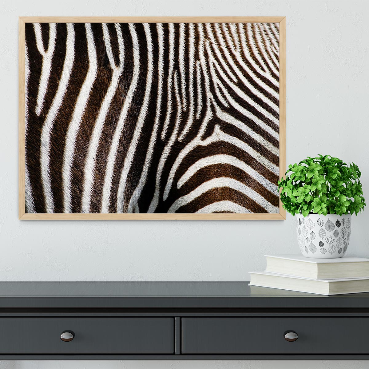 Zebra Fur Framed Print - Canvas Art Rocks - 4