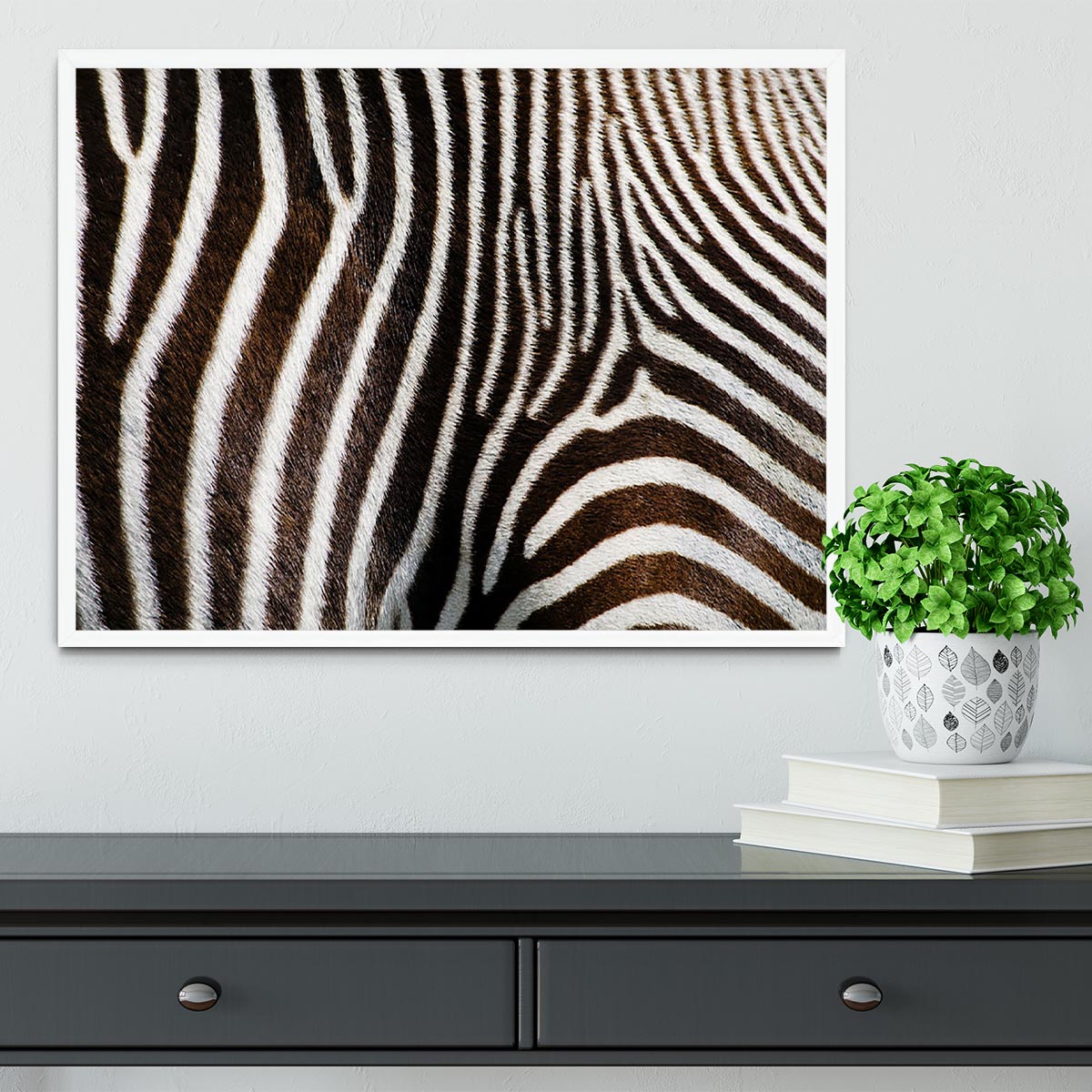 Zebra Fur Framed Print - Canvas Art Rocks -6