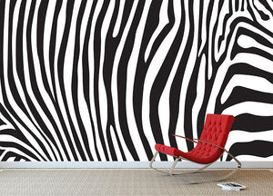 Zebra stripes pattern Wall Mural Wallpaper - Canvas Art Rocks - 2