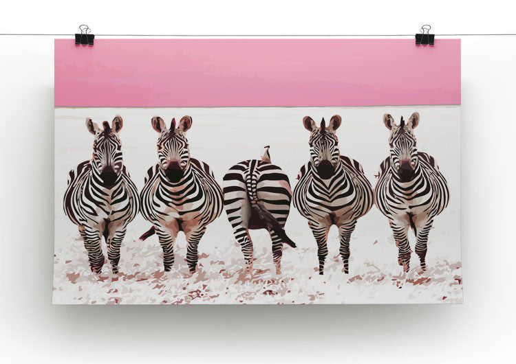 Zebra Identity Parade Print - Canvas Art Rocks - 2