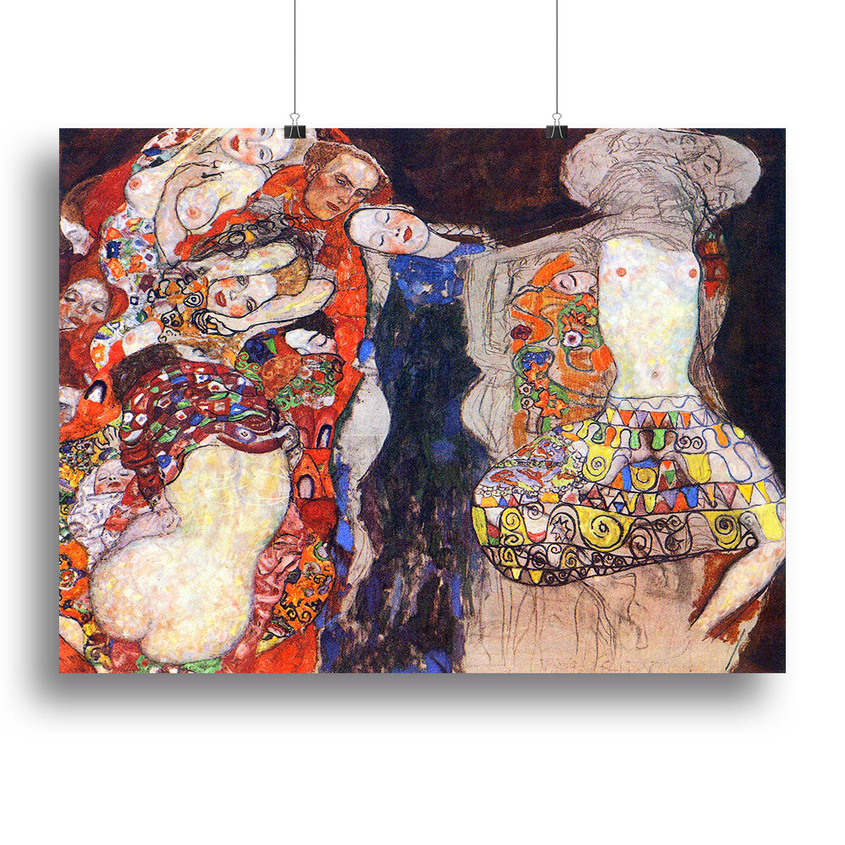 adorn the bride with veil and wreath by Klimt Canvas Print or Poster - Canvas Art Rocks - 2