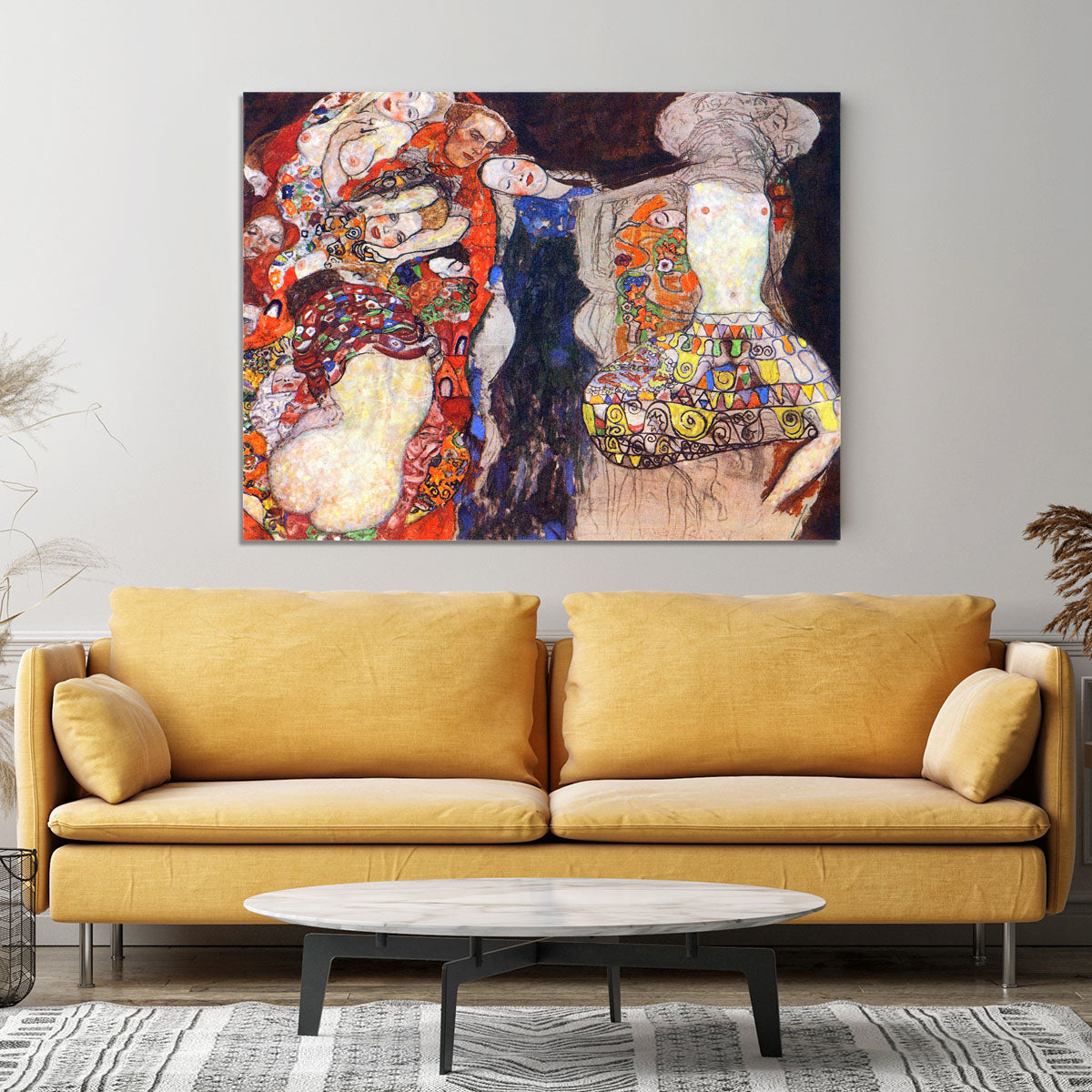 adorn the bride with veil and wreath by Klimt Canvas Print or Poster - Canvas Art Rocks - 4