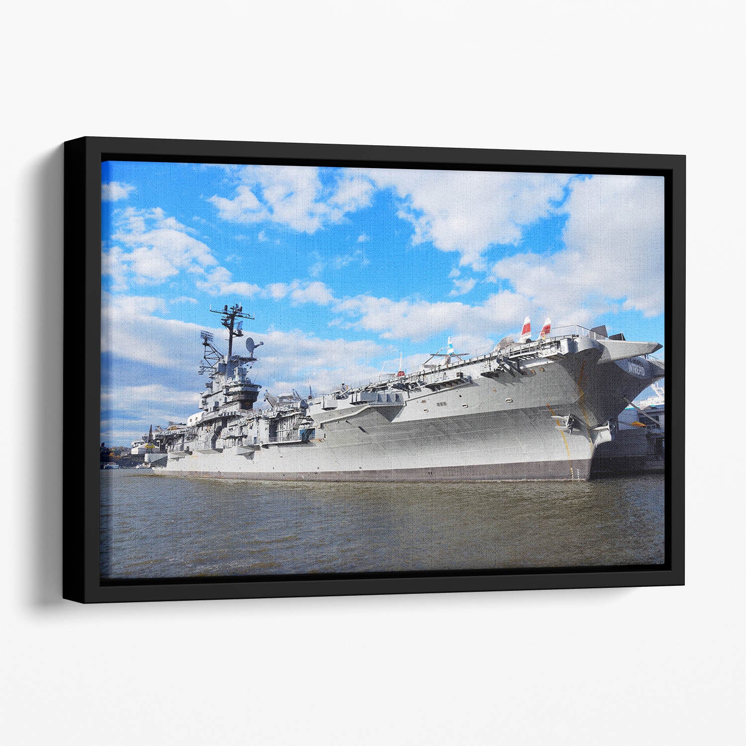aircraft carriers built during World War II Floating Framed Canvas