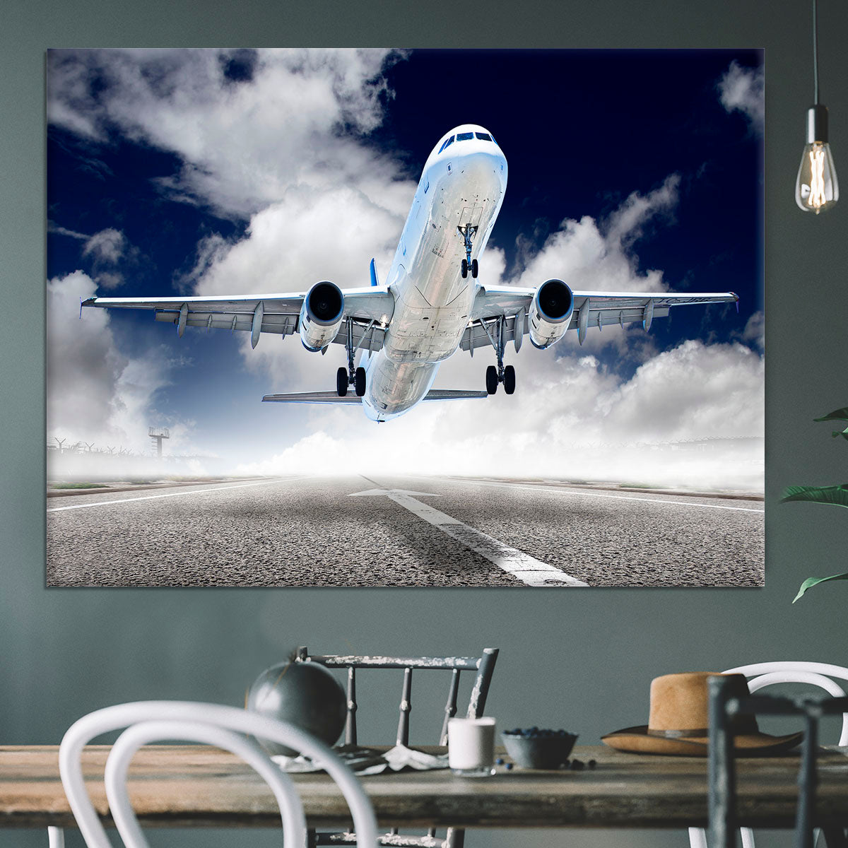 airplane take-off Canvas Print or Poster - Canvas Art Rocks - 3