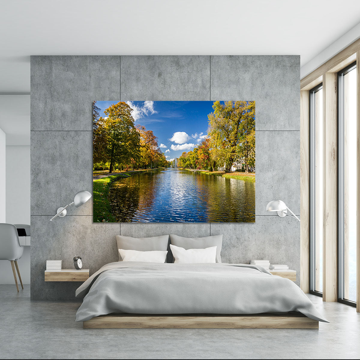 autumn park on the river Canvas Print or Poster - Canvas Art Rocks - 5