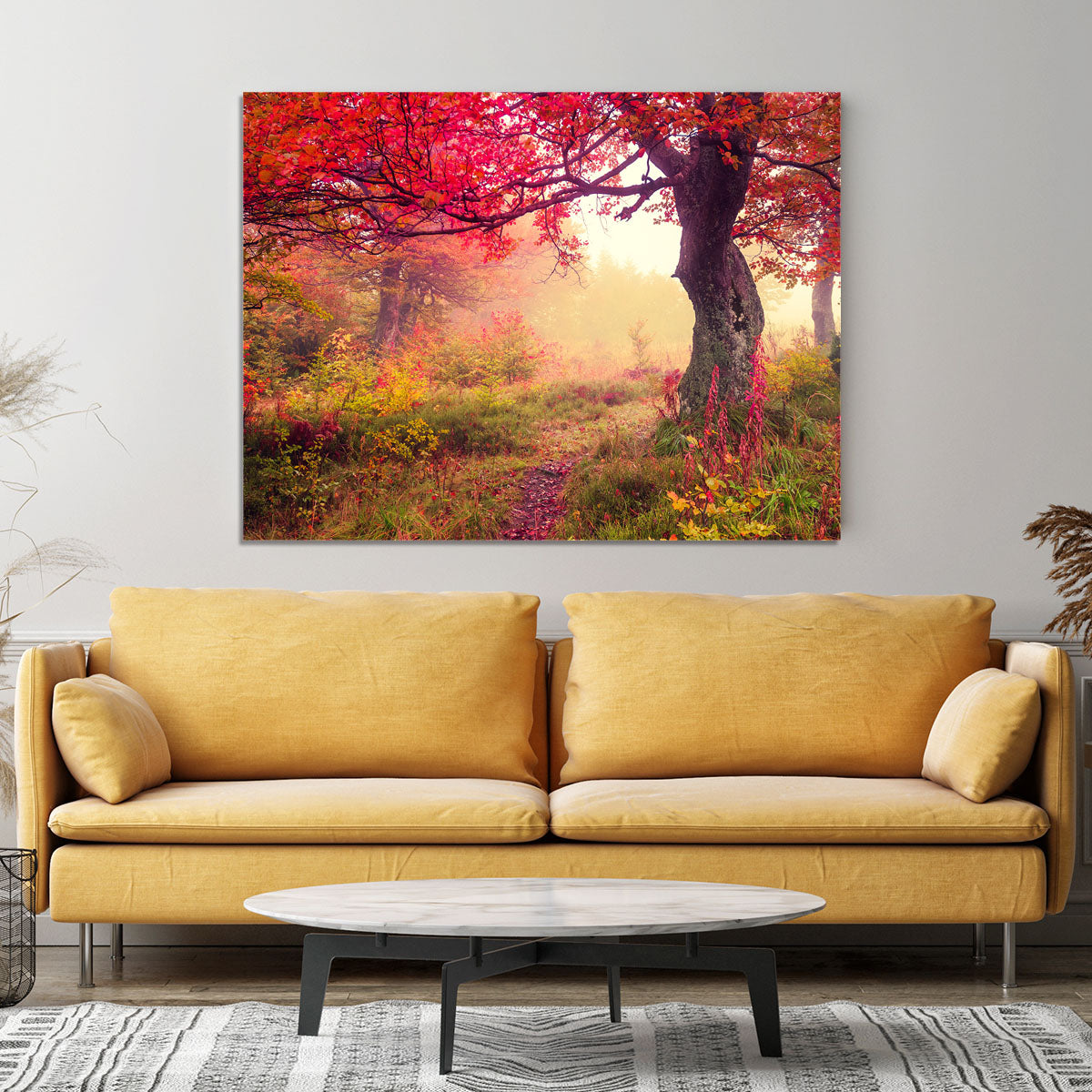 autumn trees in forest Canvas Print or Poster - Canvas Art Rocks - 4