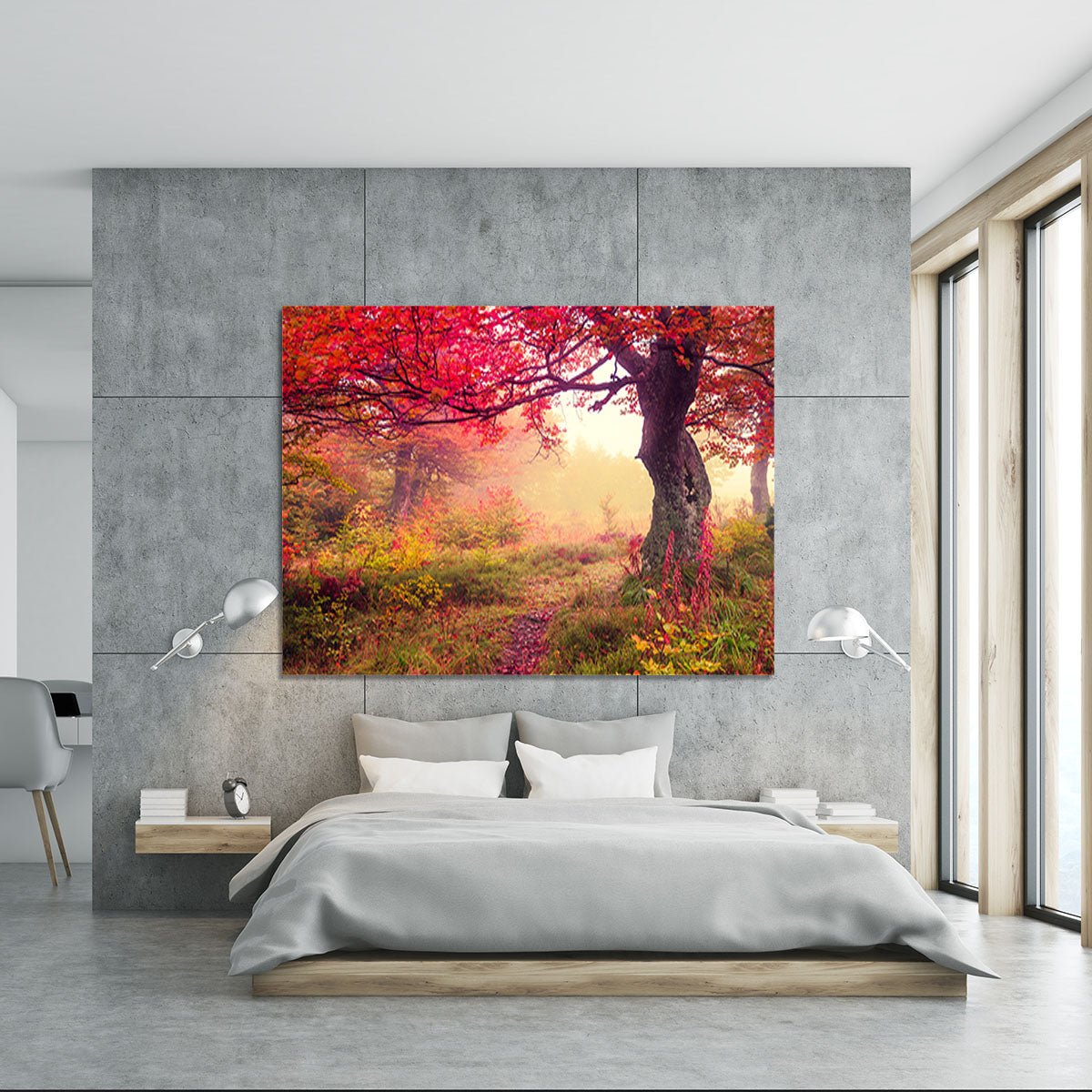 autumn trees in forest Canvas Print or Poster - Canvas Art Rocks - 5