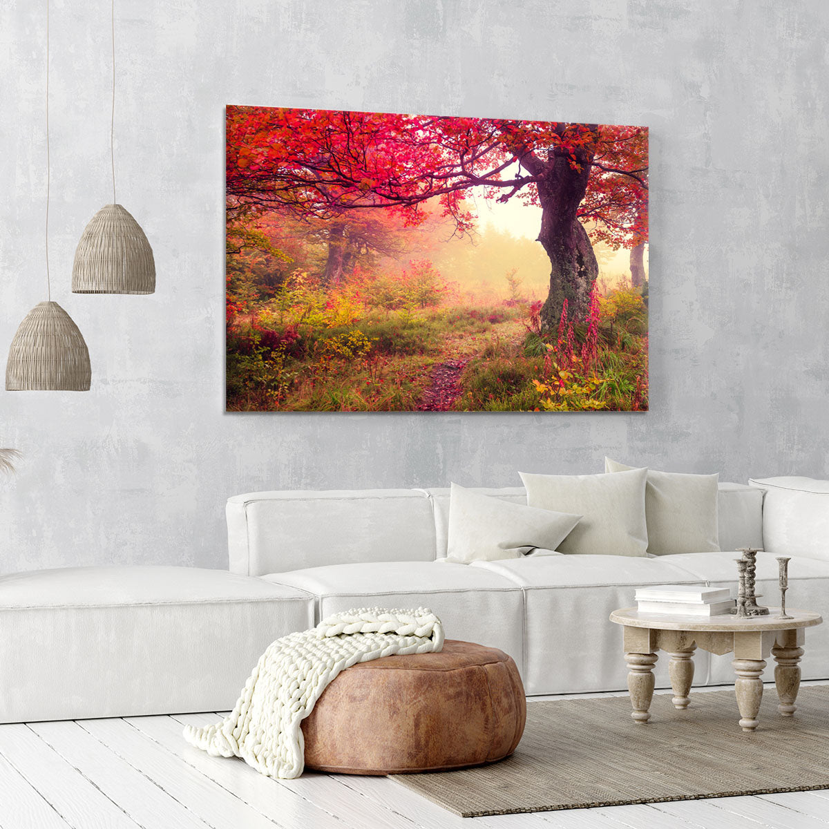 autumn trees in forest Canvas Print or Poster - Canvas Art Rocks - 6