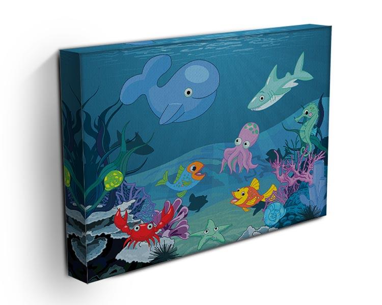 background of an underwater life Canvas Print or Poster - Canvas Art Rocks - 3
