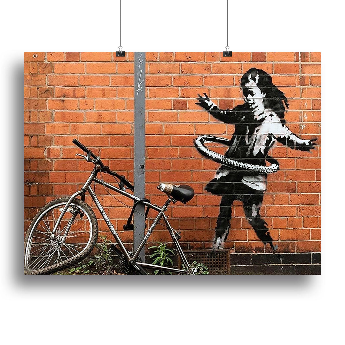 banksy Hula Hoop Girl Canvas Print or Poster