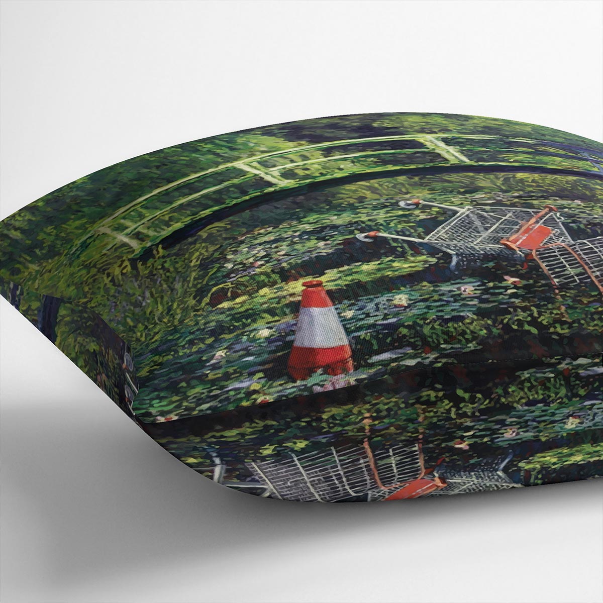 banksy Water Lilies Trash Cushion