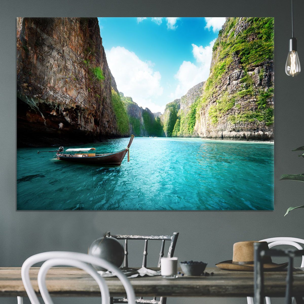 bay at Phi phi island in Thailand Canvas Print or Poster - Canvas Art Rocks - 3