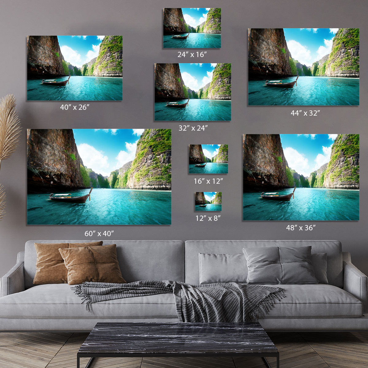 bay at Phi phi island in Thailand Canvas Print or Poster - Canvas Art Rocks - 7