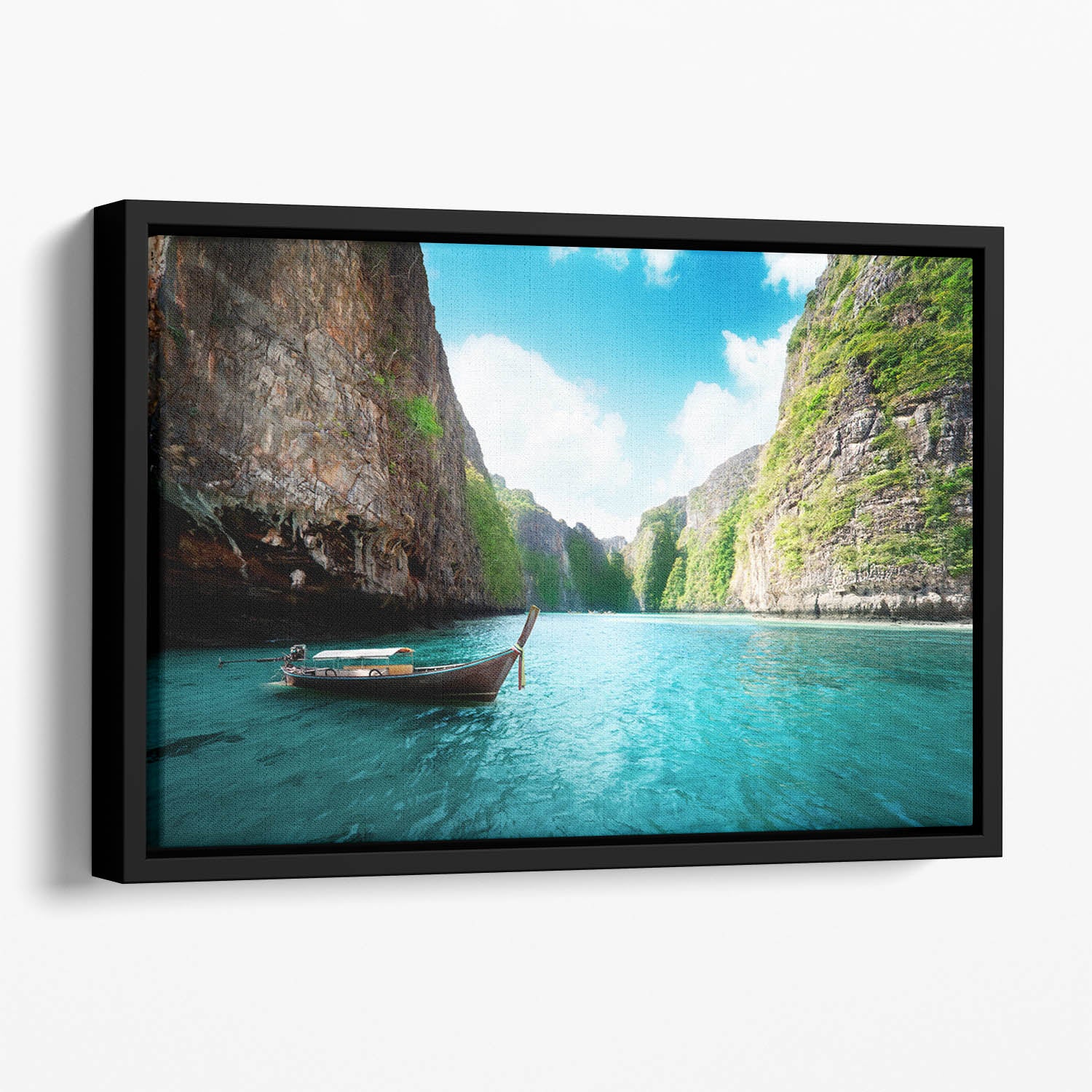 bay at Phi phi island in Thailand Floating Framed Canvas