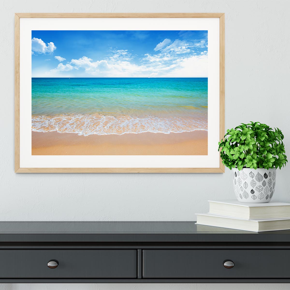 beach and tropical sea Framed Print - Canvas Art Rocks - 3