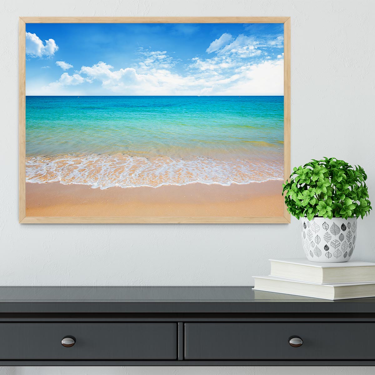beach and tropical sea Framed Print - Canvas Art Rocks - 4