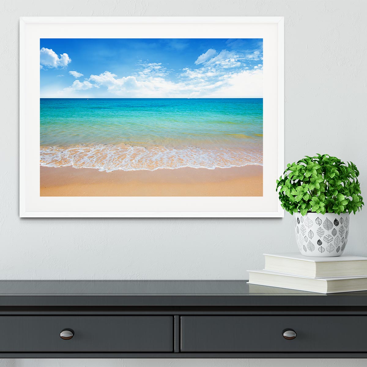 beach and tropical sea Framed Print - Canvas Art Rocks - 5