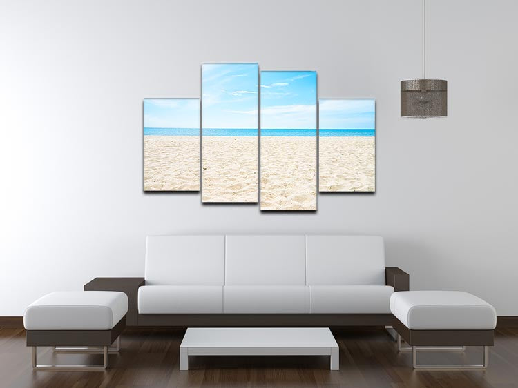 beach background with copy space 4 Split Panel Canvas - Canvas Art Rocks - 3