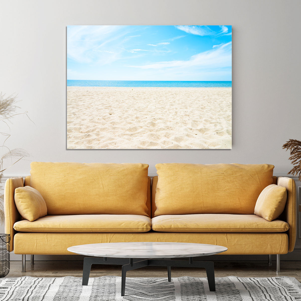 beach background with copy space Canvas Print or Poster - Canvas Art Rocks - 4