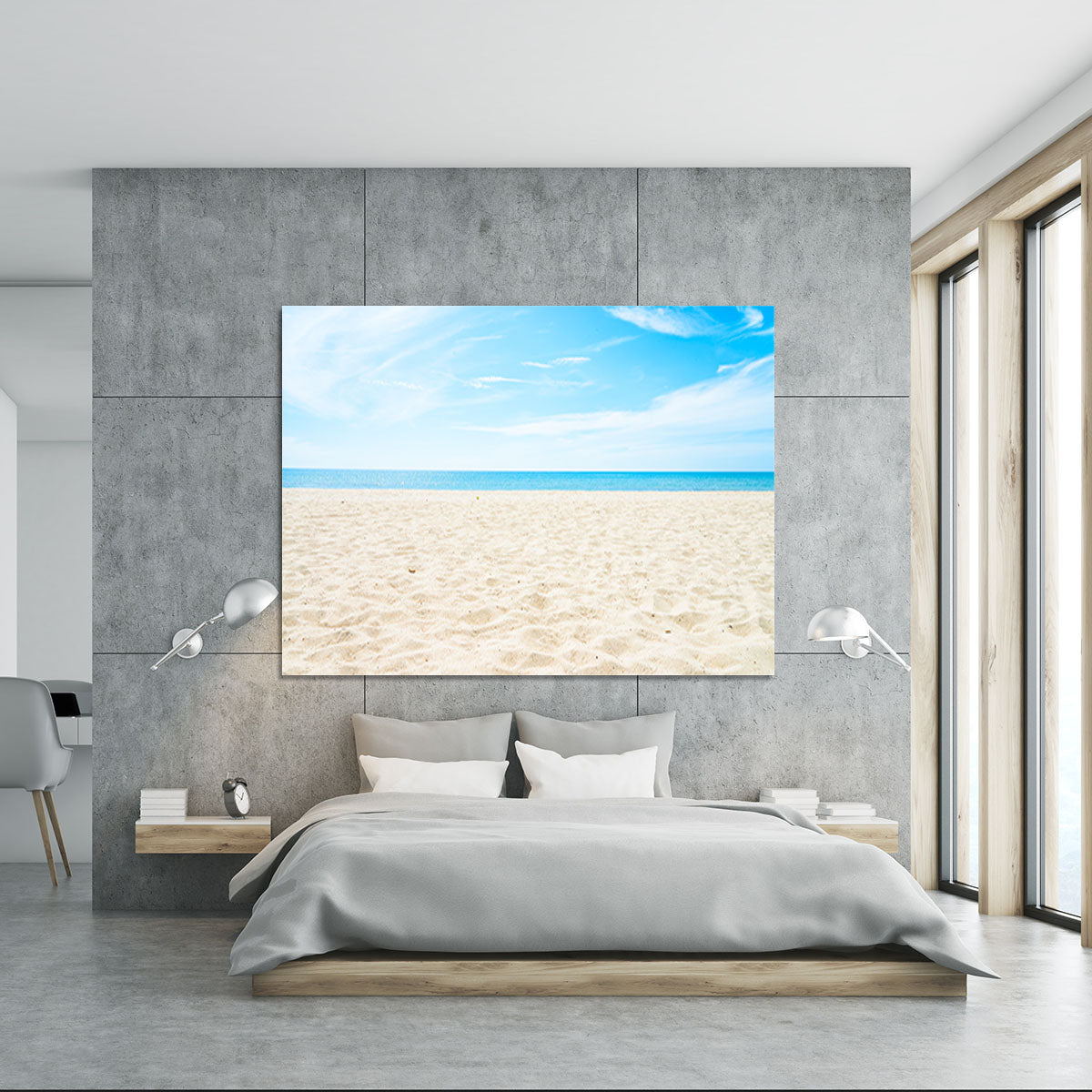 beach background with copy space Canvas Print or Poster - Canvas Art Rocks - 5