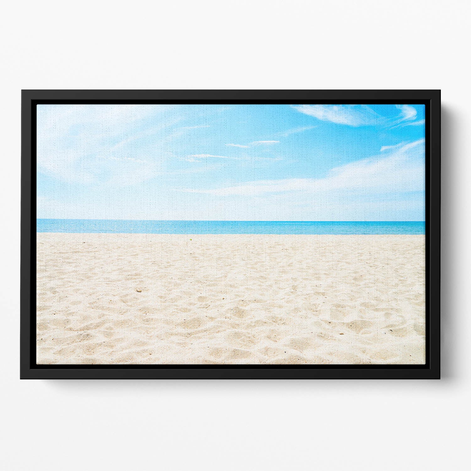 beach background with copy space Floating Framed Canvas