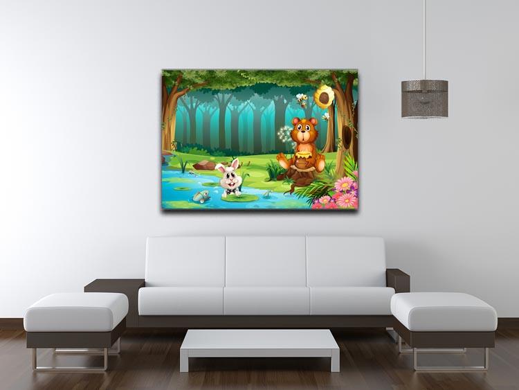 bear in a jungle Canvas Print or Poster - Canvas Art Rocks - 4