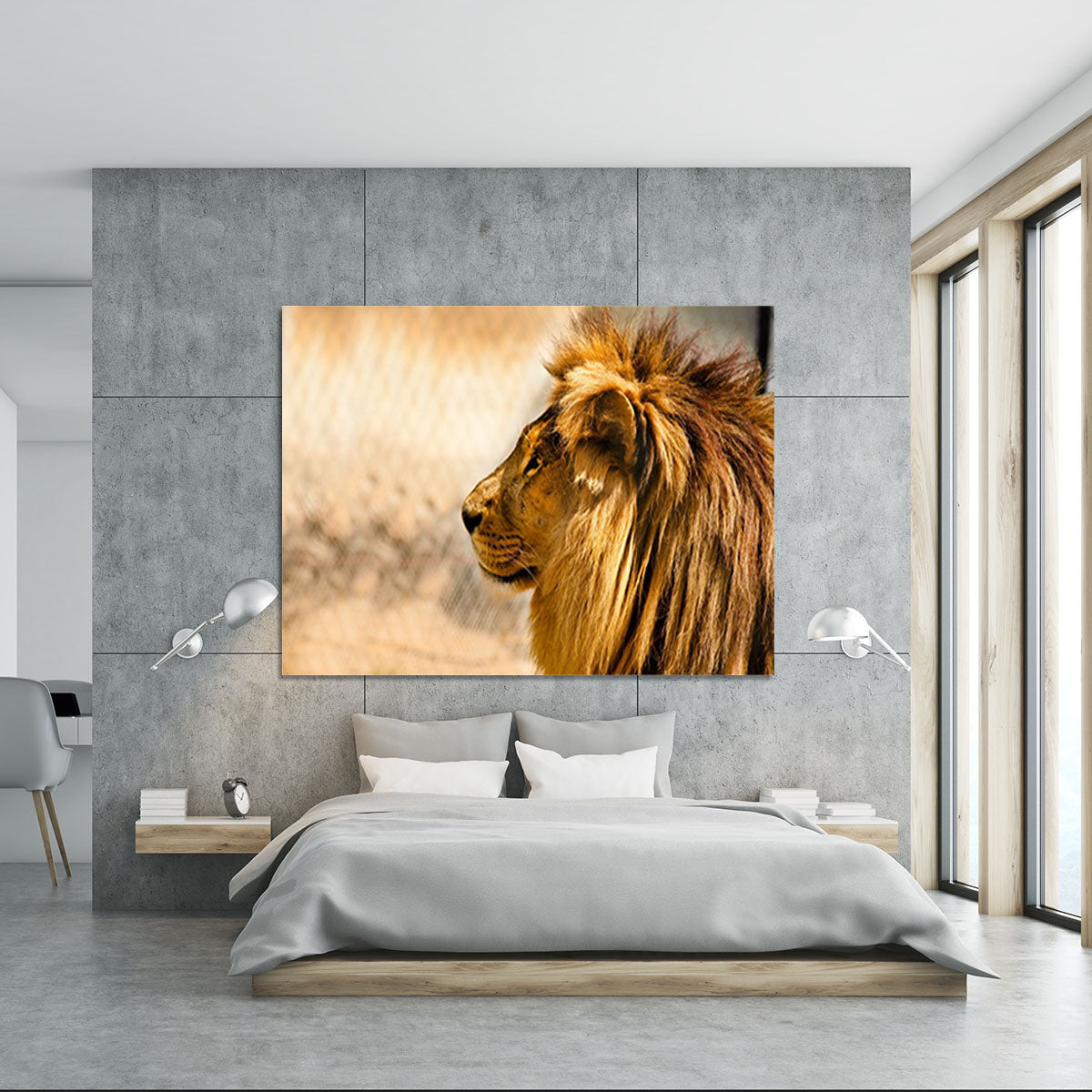 beautiful African lion relaxing on the sun Canvas Print or Poster - Canvas Art Rocks - 5